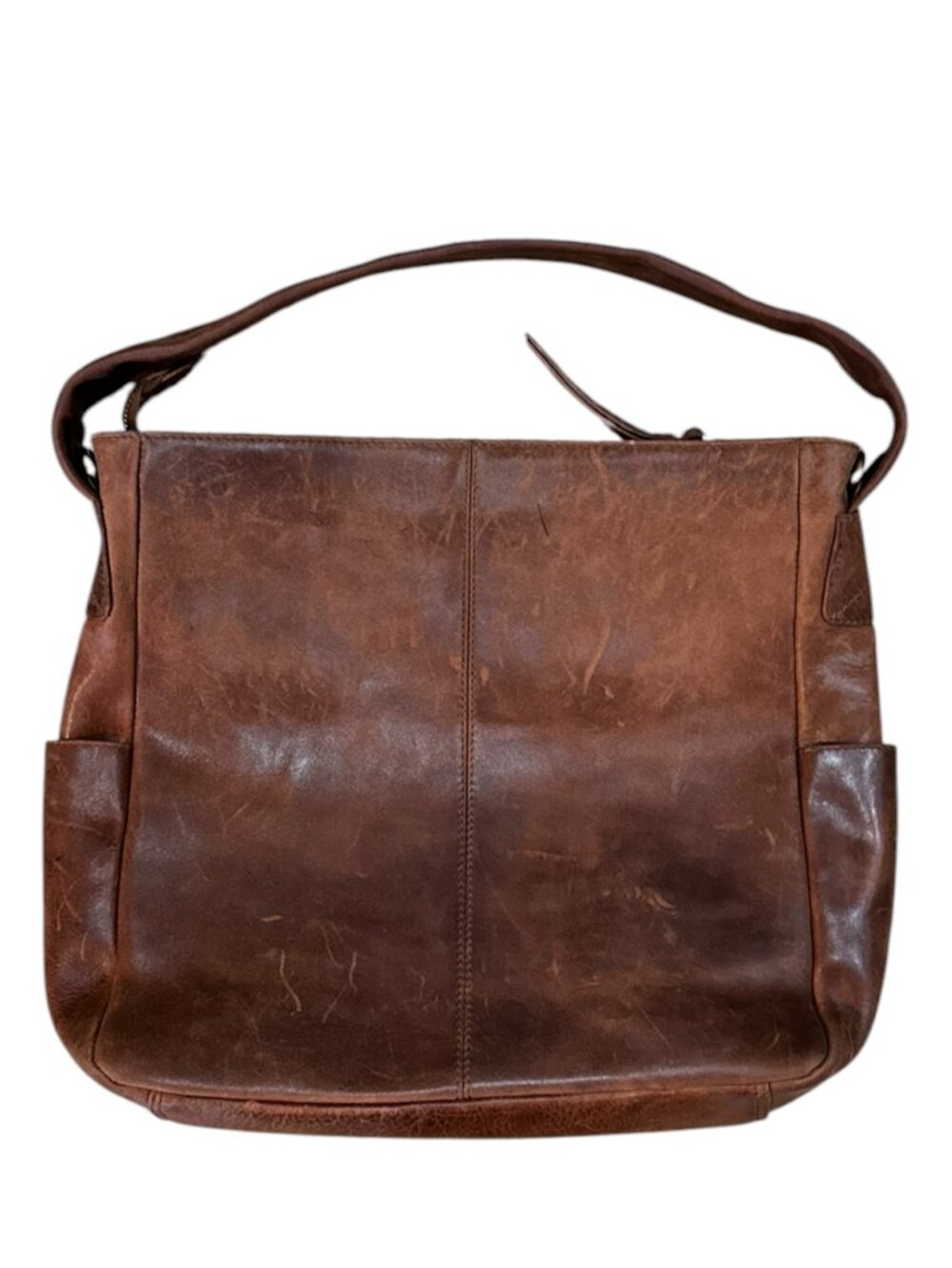 The Leather Store Brown Leather Shoulder Bag Purse Boho